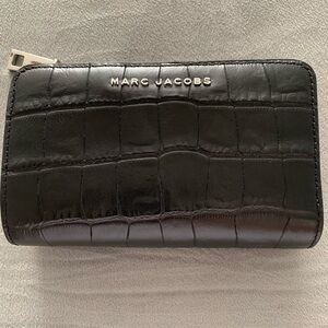 Marc Jacobs Black Croc-Patterned Wallet